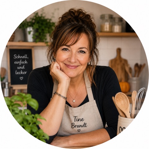 Portrait of Tine Brandt in her kitchen